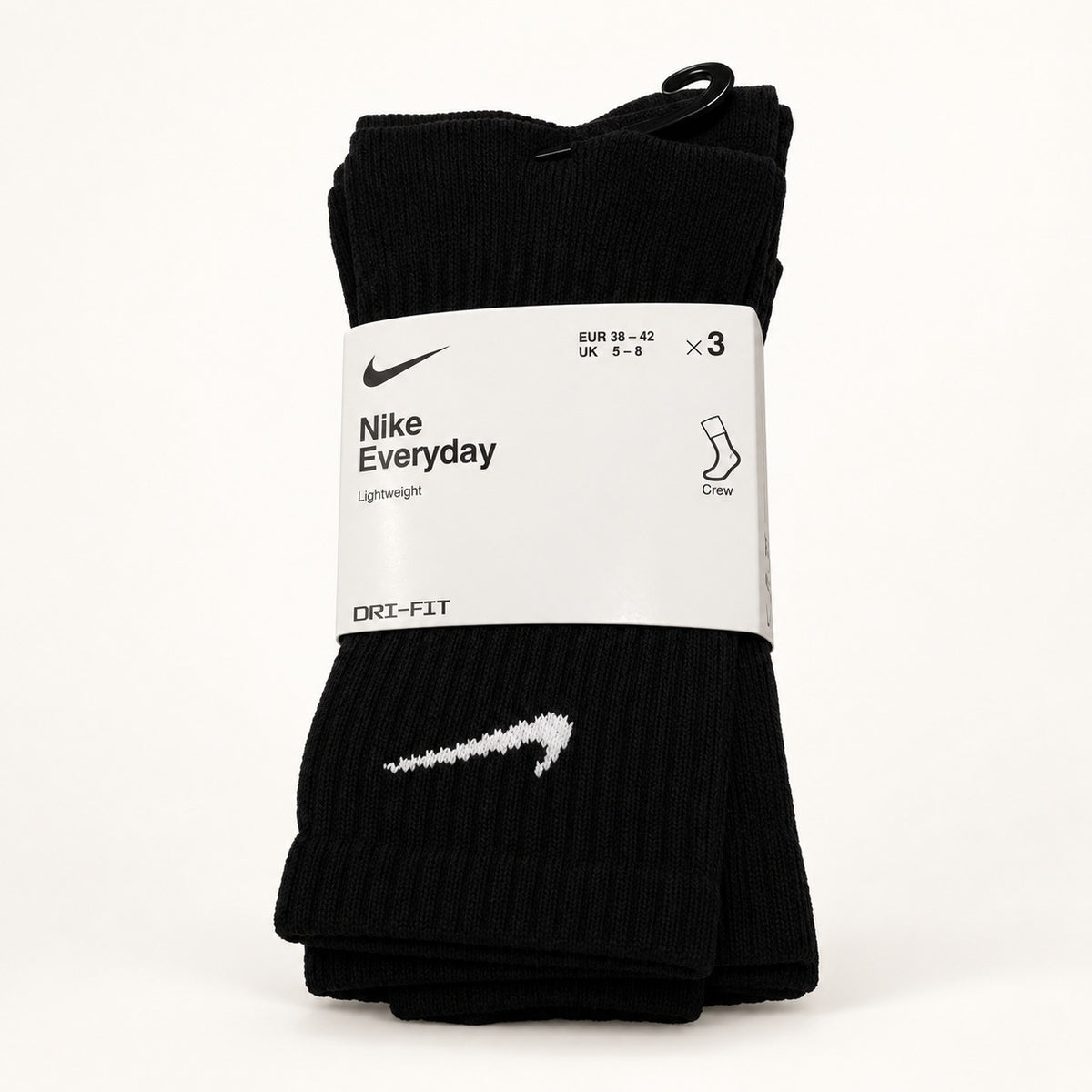 Nike Everyday Cushioned Crew Socks 3 Pack Black & White Available
