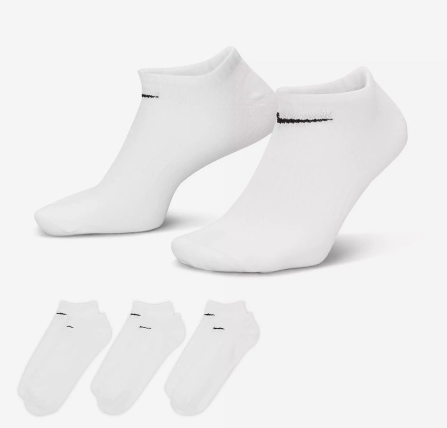 Nike Everyday No-Show Socks 3 Pack Black & White